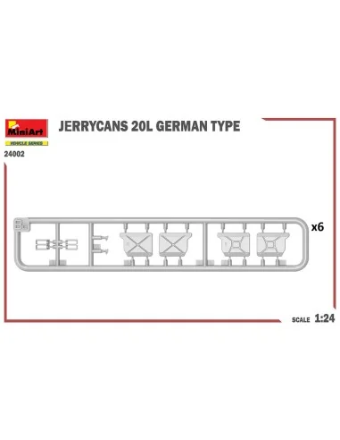 Jerrycans 20L German Type, 1/24 - MiniArt 24002