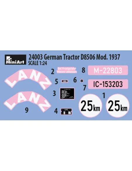 German Tractor D8506 Mod. 1937, 1/24 - MiniArt 24003