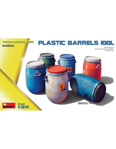 Plastic Barrels 100L, 1/24 - MiniArt 24004