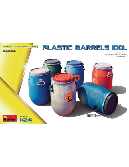 Plastic Barrels 100L, 1/24 - MiniArt 24004