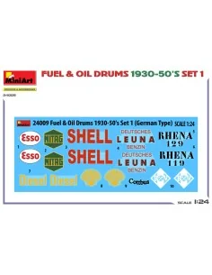 Fuel & Oil Drums 1930-50's Set 1 (German Type), 1/24 - MiniArt 24009 2