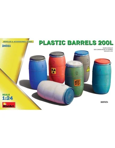 Plastic Barrels 200L, 1/24 - MiniArt 24011