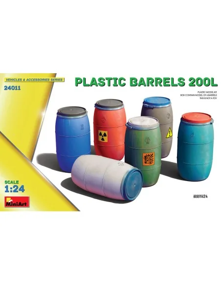 Plastic Barrels 200L, 1/24 - MiniArt 24011