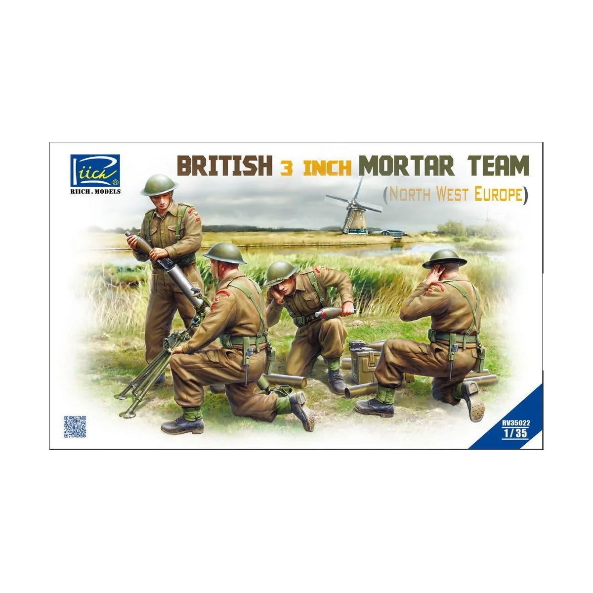 British 3 inch Mortar Team set (North West Europe) - Riich Models R...