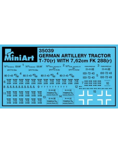 German Artillery Tractor T-70 & Gun FK 288 w/crew, 1/35 - MiniArt 3...
