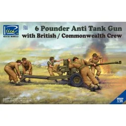 6 Pounder Anti Tank Gun with British Commonwealth Crew, 1/35 - Riic...
