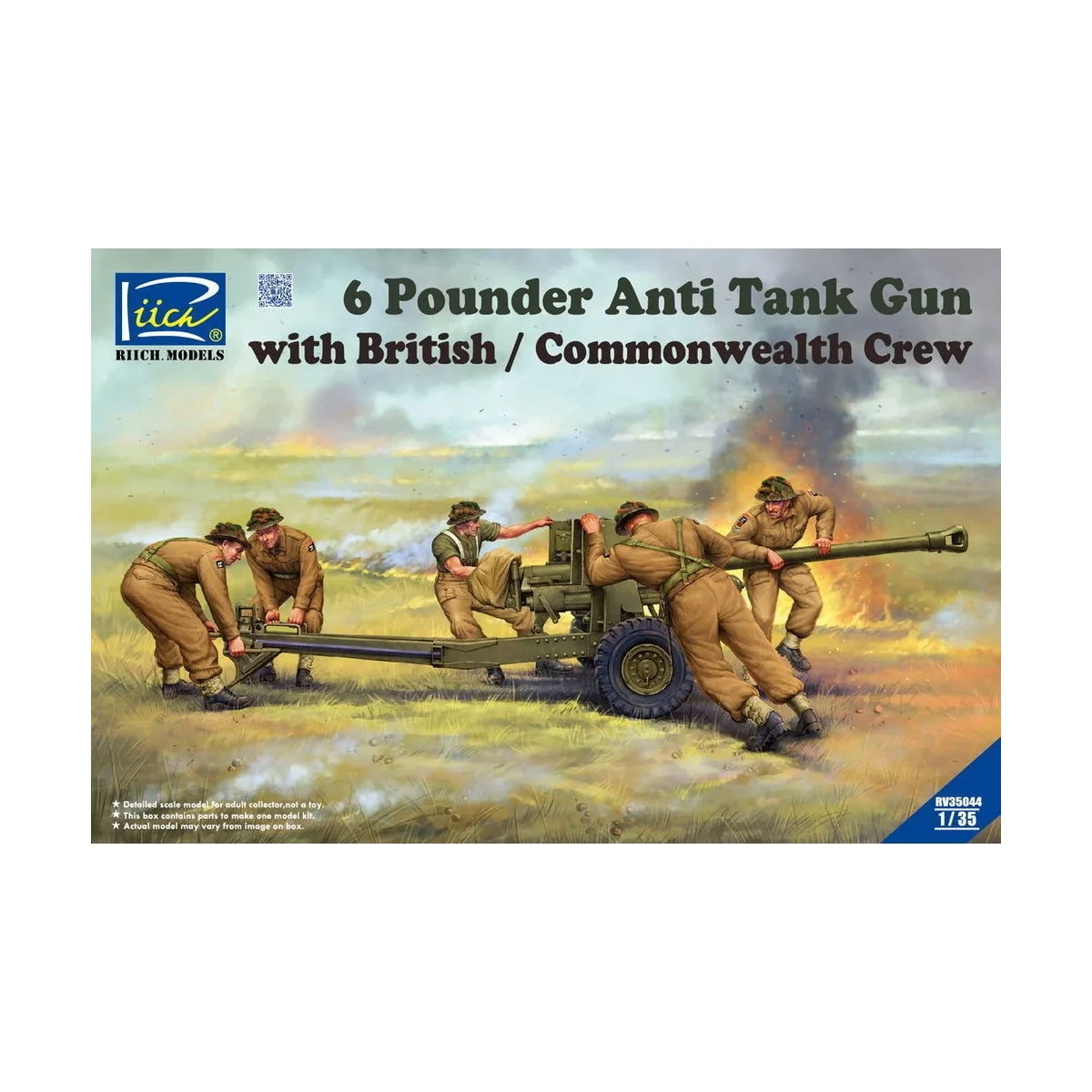6 Pounder Anti Tank Gun with British Commonwealth Crew, 1/35 - Riic... 6 Pounder Anti Tank Gun with British Commonwealth Crew, 1/35 - Riic...