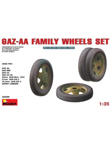 GAZ -AA Family Wheels set, 1/35 - MiniArt 35099