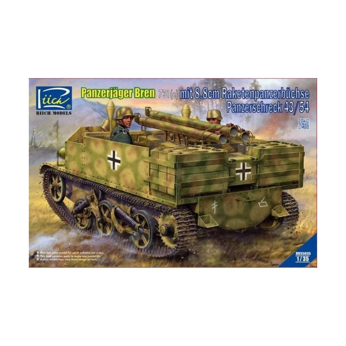 Panzerjäger Bren 731(e)mit 8,8cm Raketen -panzerbüchse Panzerschrec...