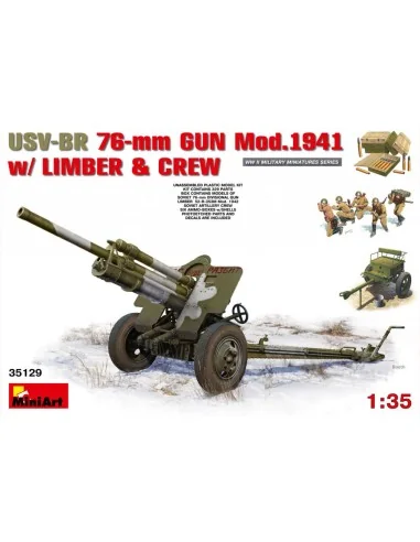 USV-BR 76-mm Gun Mod.1941 w/Limber & Crew, 1/35 - MiniArt 35129