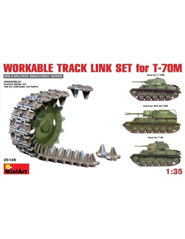 Workable Track Link Set for T-70M Light Tank, 1/35 - MiniArt 35146