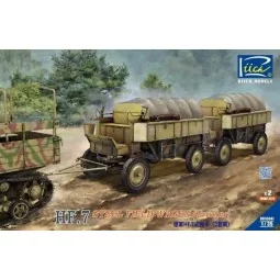 German Hf.7 steel field wagen (trailer) with resin parts (Dual pack...