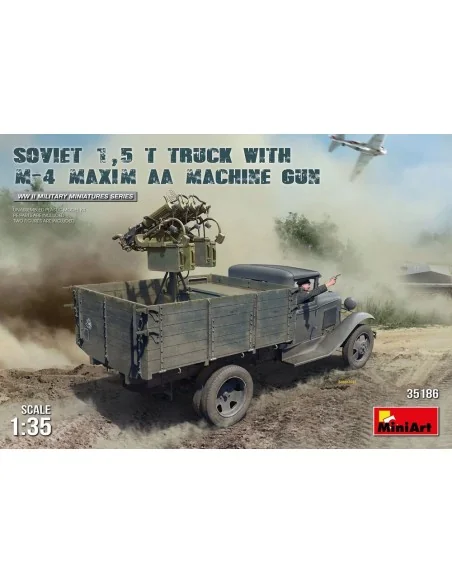 Soviet 1, 5 t Truck w/ M-4 Maxim AA Machine Gun, 1/35 - MiniArt 35186