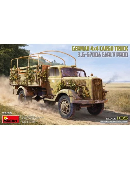 German 3t 4x4 Cargo Truck 3.6-6700A Early Prod, 1/35 - MiniArt 35199