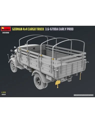 German 3t 4x4 Cargo Truck 3.6-6700A Early Prod, 1/35 - MiniArt 35199