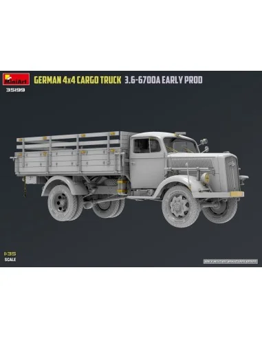 German 3t 4x4 Cargo Truck 3.6-6700A Early Prod, 1/35 - MiniArt 35199