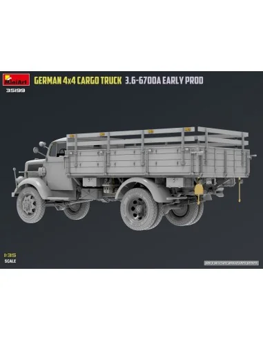German 3t 4x4 Cargo Truck 3.6-6700A Early Prod, 1/35 - MiniArt 35199