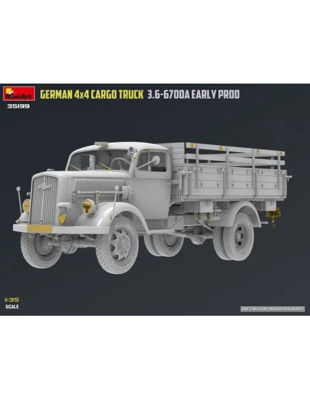German 3t 4x4 Cargo Truck 3.6-6700A Early Prod, 1/35 - MiniArt 35199