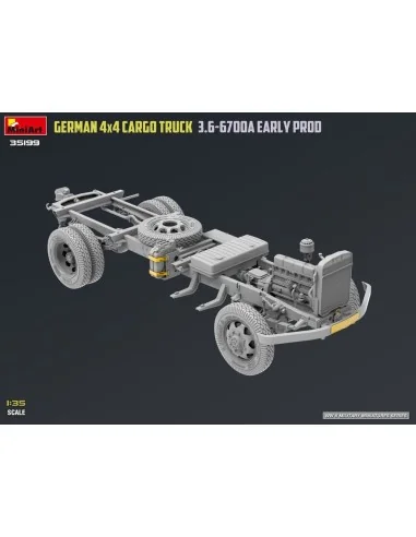 German 3t 4x4 Cargo Truck 3.6-6700A Early Prod, 1/35 - MiniArt 35199