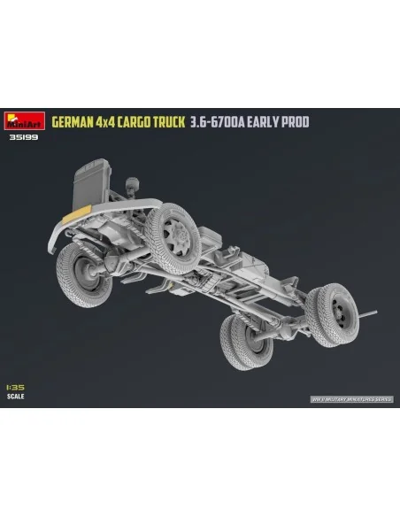 German 3t 4x4 Cargo Truck 3.6-6700A Early Prod, 1/35 - MiniArt 35199
