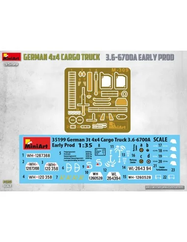 German 3t 4x4 Cargo Truck 3.6-6700A Early Prod, 1/35 - MiniArt 35199
