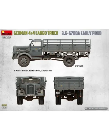 German 3t 4x4 Cargo Truck 3.6-6700A Early Prod, 1/35 - MiniArt 35199