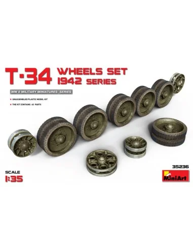 T-34 Wheels Set. 1942 Series, 1/35 - MiniArt 35236