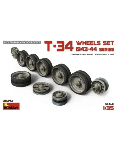 T-34 Wheels Set. 1943-44 Series, 1/35 - MiniArt 35242