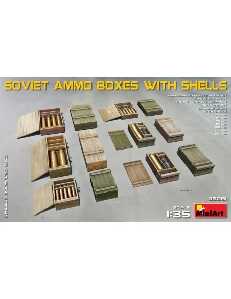 Soviet Ammo Boxes w/Shells, 1/35 - MiniArt 35261
