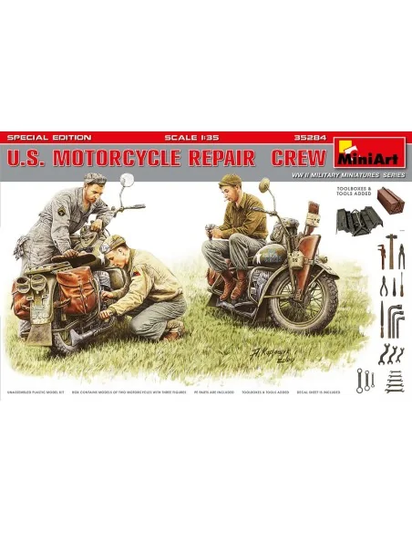 U.S. Motorcycle Repair Crew. Special Edition, 1/35 - MiniArt 35284