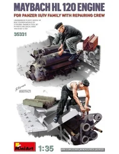Maybach HL 120 Engine for Panzer III/IV Family w/Repair Crew, 1/35 ...