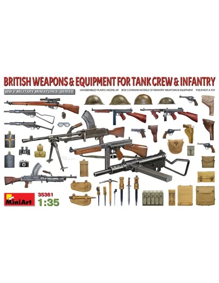 British Weapons & Equipment For Tank Crew & Infantry, 1/35 - MiniAr...
