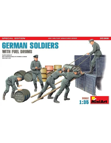 German Soldiers w/ Fuel Drums. Special Edition (35041 & 35597 6 dru...