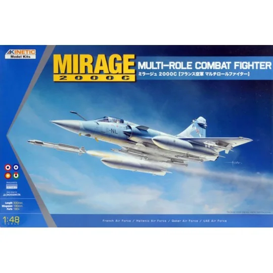 Mirage 2000C Multi-role Combat Fighter, 1/48 - KINETIC K48042