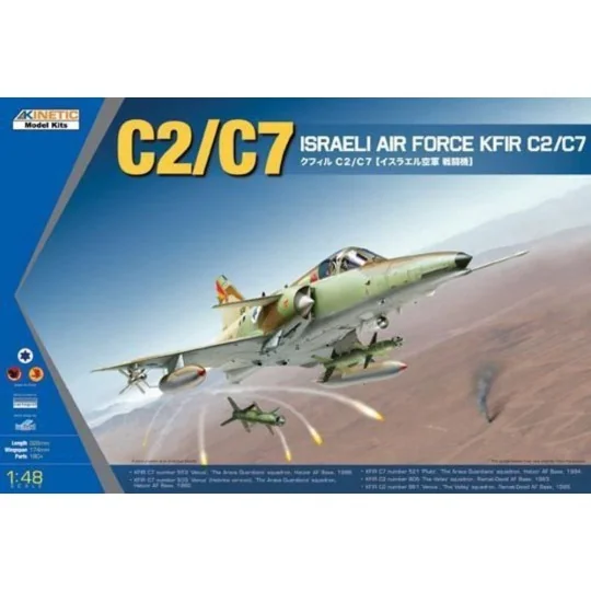 KFIR C2/C7 Israeli Air Force, 1/48 - KINETIC K48046 KFIR C2/C7 Israeli Air Force, 1/48 - KINETIC K48046