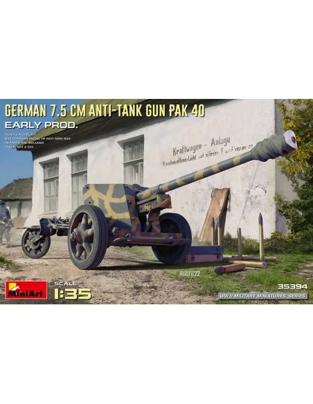 German 7.5cm Anti-Tank Gun PaK 40. Early Prod, 1/35 - MiniArt 35394