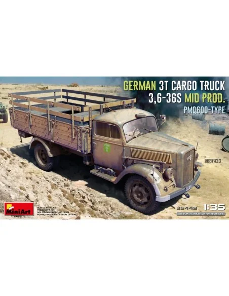 German 3t Cargo Truck 3, 6-36S Mid Prod. PmQ600-Type, 1/35 - MiniAr...