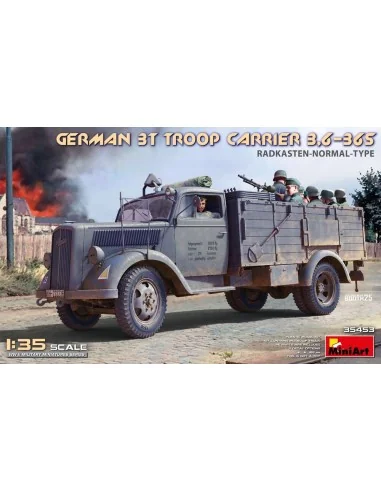 German 3t Troop Carrier 3, 6-36S Radkasten-Normal-Type, 1/35 - Mini...