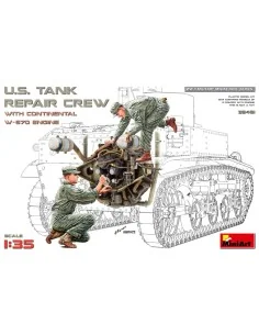U.S. Tank Repair Crew w/Continental W-670 Engine, 1/35 - MiniArt 35461
