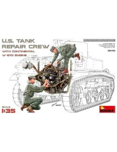 U.S. Tank Repair Crew w/Continental W-670 Engine, 1/35 - MiniArt 35461