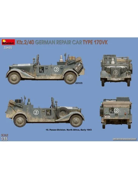 Kfz.2/40 German Repair Car Type 170VK, 1/35 - MiniArt 35495