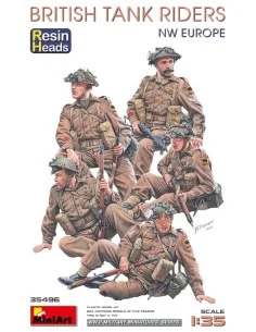 British Tank Riders (NW Europe). Resin Heads, 1/35 - MiniArt 35496