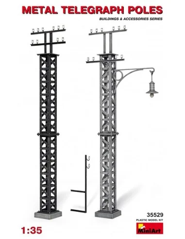 Metal Telegraph Poles, 1/35 - MiniArt 35529