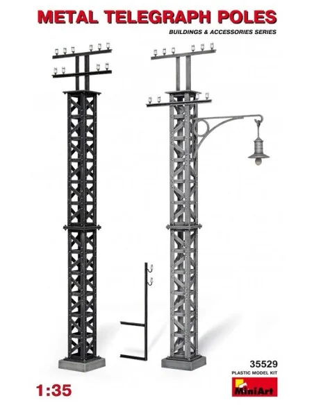 Metal Telegraph Poles, 1/35 - MiniArt 35529