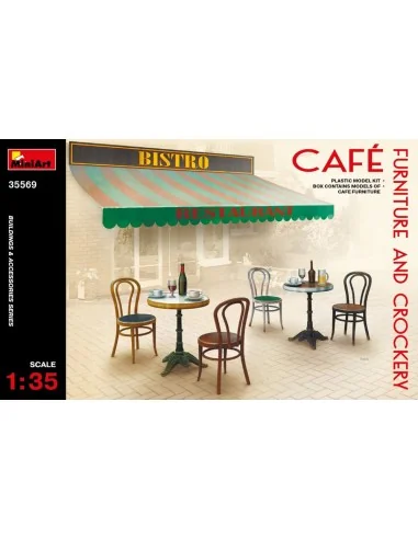 Cafe Furniture & Crockery, 1/35 - MiniArt 35569