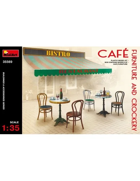 Cafe Furniture & Crockery, 1/35 - MiniArt 35569