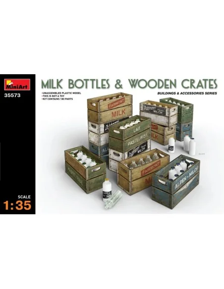 Milk Bottles & Wooden Crates, 1/35 - MiniArt 35573