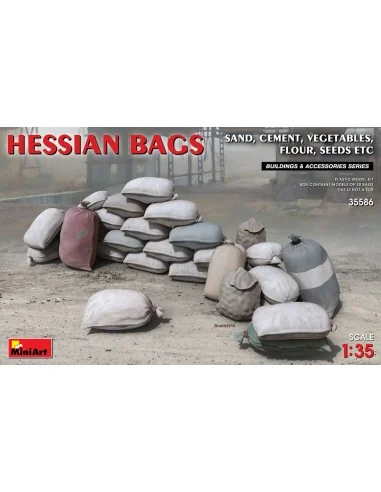 Hessian Bags(sand, cement, vegetables, flour etc), 1/35 - MiniArt 3...