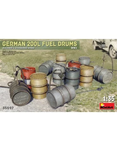 German 200L Fuel Drum Set WW2, 1/35 - MiniArt 35597