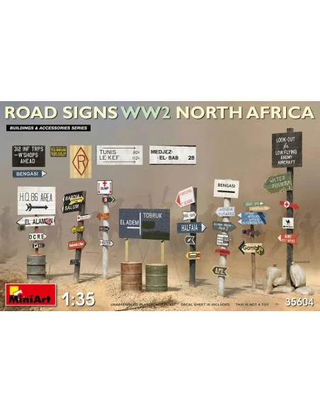 Road Signs WW2 (N.Africa), 1/35 - MiniArt 35604